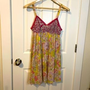 Liberty of London for Target sheer feminine floral chemise slip dress sz M